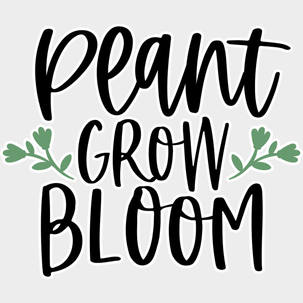 Plant Grow Bloom - Spring DTF Transfer Adult Unisex - S & M (10’’) / Light Color Design (See Imaging)