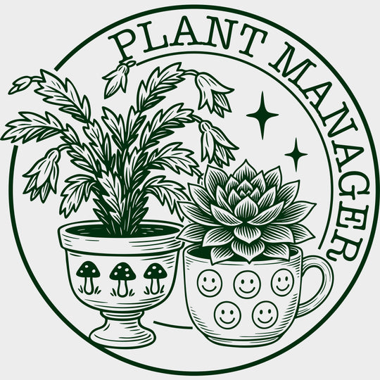 Plant Manager - Plants DTF Transfers Adult Unisex - S & M (10’’) / Green Color Design (See Imaging)