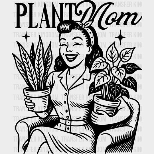 Plant Mom Vintage - Plants DTF Transfers Adult Unisex - S & M (10’’) / Dark Color Design (See Imaging)
