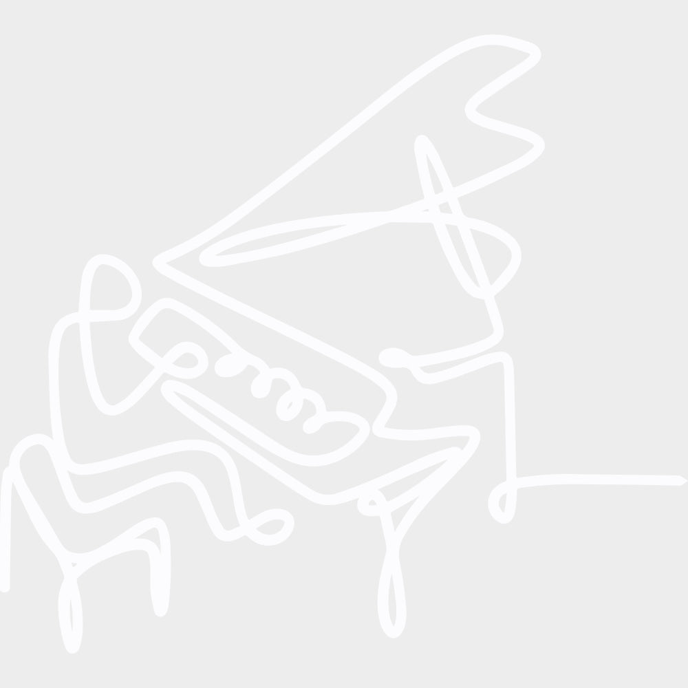 Playing Piano, Line Art - Music DTF Transfers transfer-kingdom Light Color Design (See Imaging)