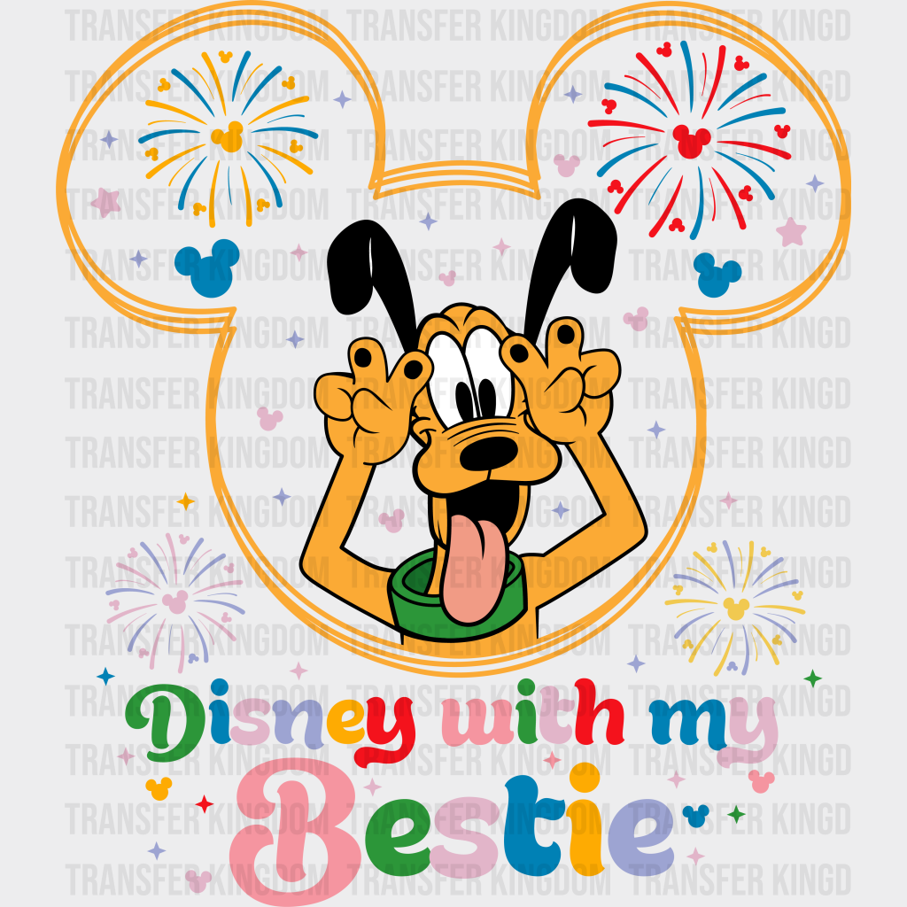 Pluto Disney With Me Bestie Dtf Transfer