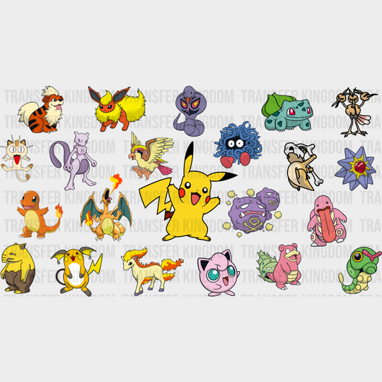 Pokémon Design - Anime Cup Wrap Uv Sticker Permanent Dtf Decal