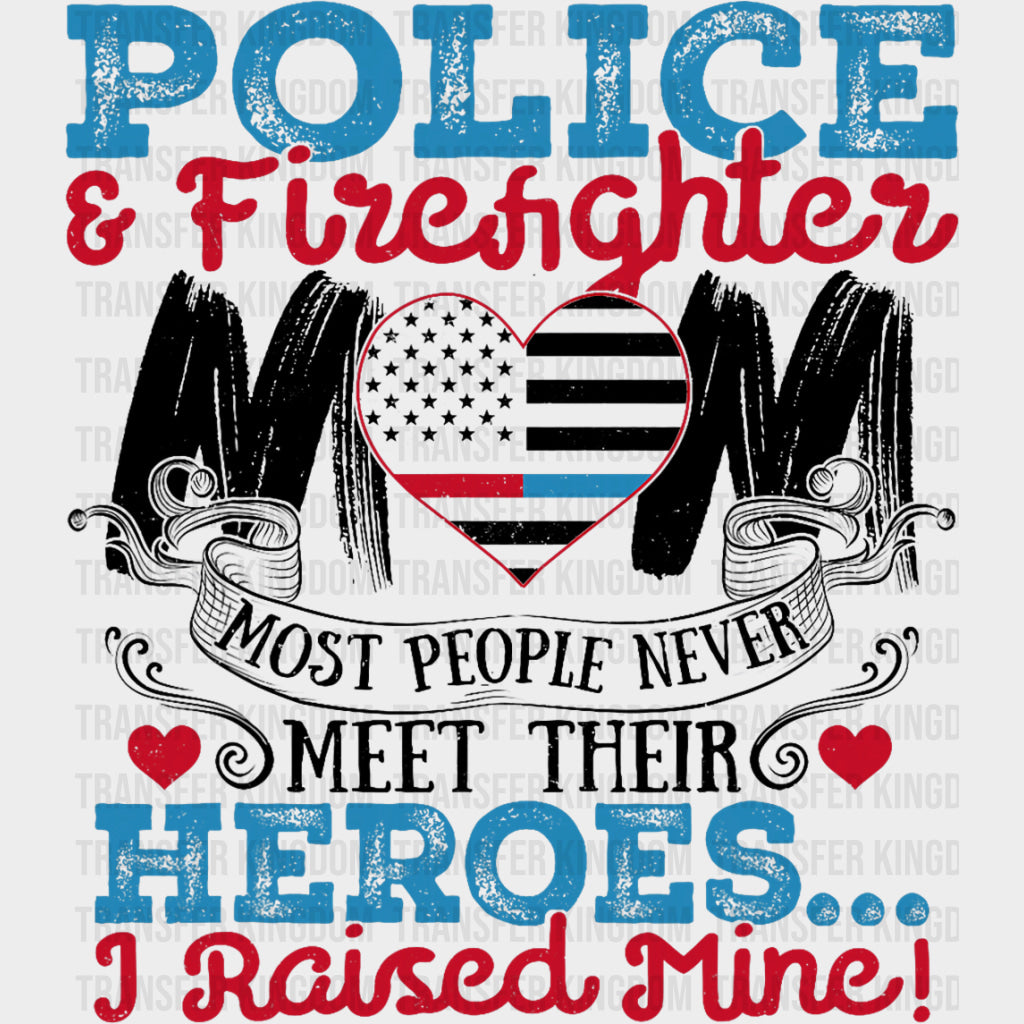 Police & Firefighter - Police DTF Transfers Adult Unisex - S & M (10’’) / Dark Color Design (See Imaging)