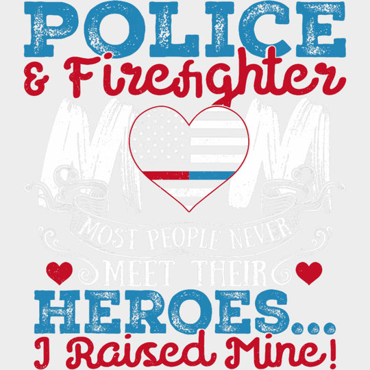 Police & Firefighter - Police DTF Transfers Adult Unisex - S & M (10’’) / Light Color Design (See Imaging)