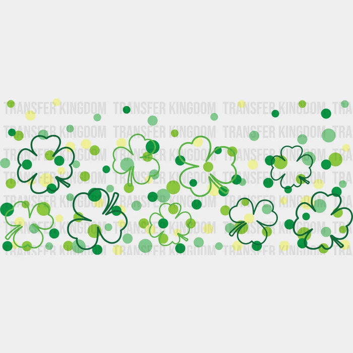 Polka Dot Clovers - St Patrick Cup Wrap UV Sticker Permanent UV DTF Decal