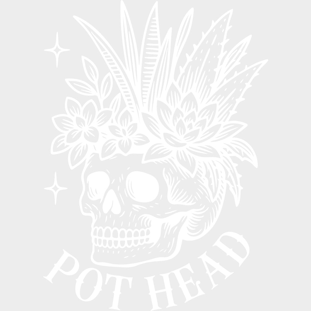 Pot Head - Plants DTF Transfers Adult Unisex - S & M (10’’) / Light Color Design (See Imaging)