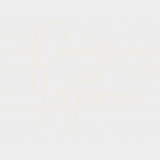 Praying Mama Cursive Text - Christianity DTF Transfer Adult Unisex - S & M (10’’) / Light Color Design (See Imaging)