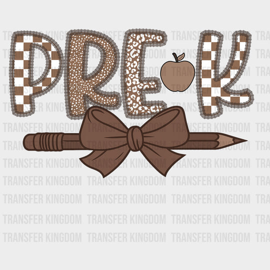 Pre-K Brown Pencil - Pre-K DTF Transfers