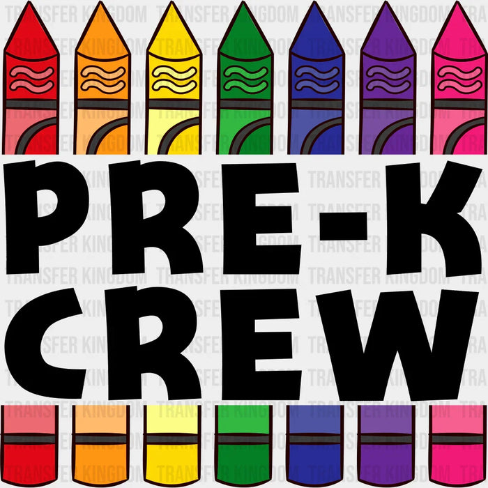 Pre-k Crew Pencil Design  - Pre-k DTF Heat Transfer