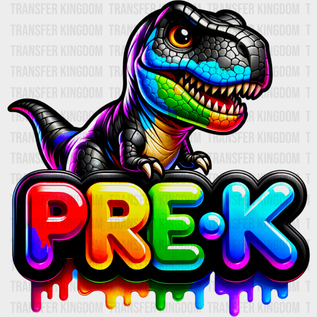 Pre-K Dinosaur Colorful - Pre-K DTF Transfers