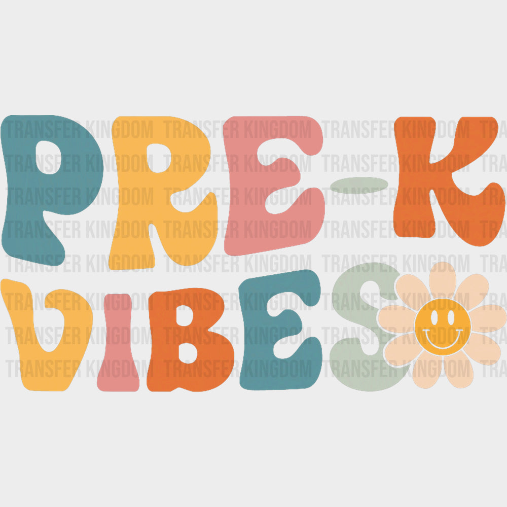Pre-K Vibes Daisy Smiley - Pre-K DTF Transfers
