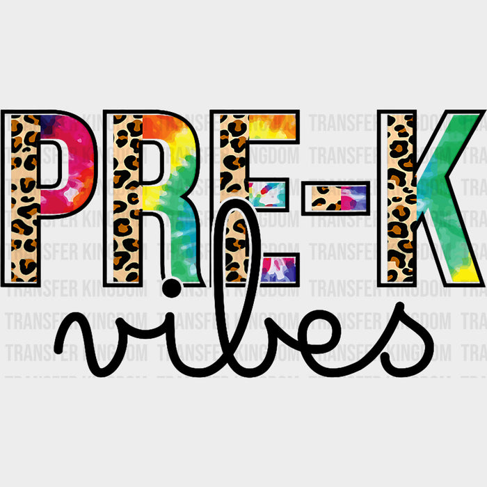 Pre-K Vibes, Leopard Print - Pre-K DTF Transfers