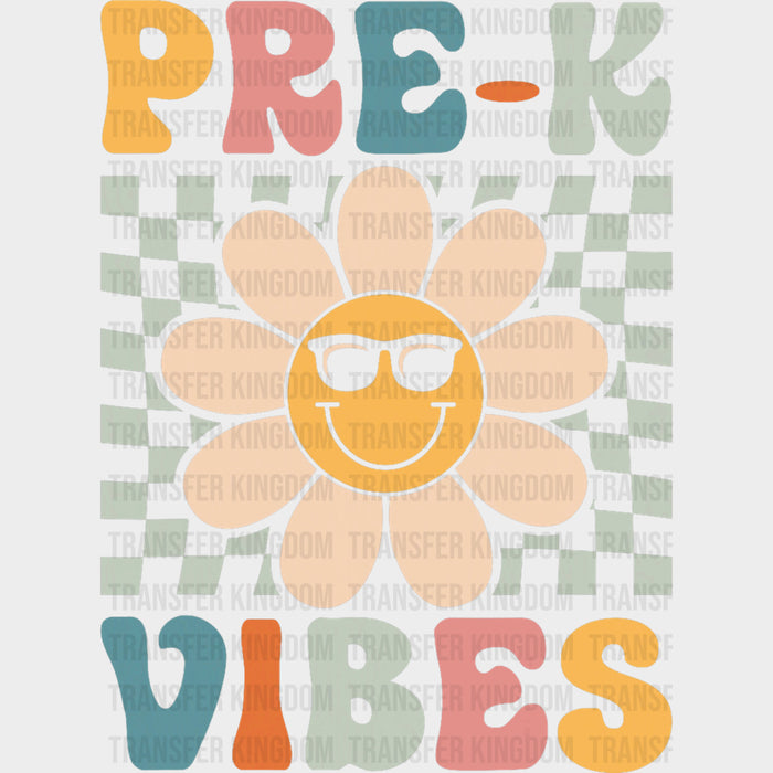 Pre-K Vibes, Smiley Daisy - Pre-K DTF Transfers