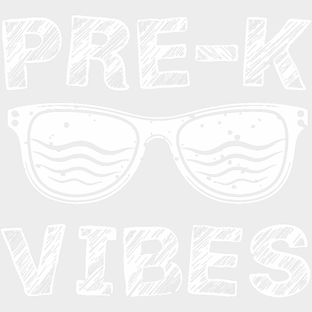 Pre-K Vibes Sunglasses B&W - Pre-K DTF Transfers Adult Unisex - S & M (10’’) / Light Color Design (See Imaging)