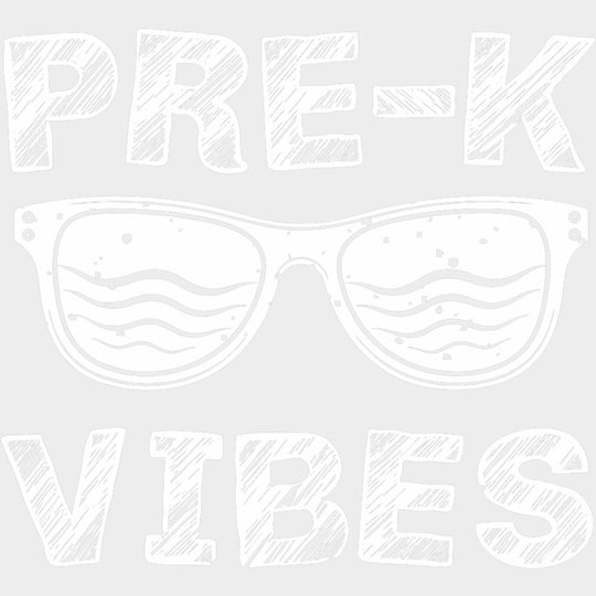 Pre-K Vibes Sunglasses B&W - Pre-K DTF Transfers Adult Unisex - S & M (10’’) / Light Color Design (See Imaging)