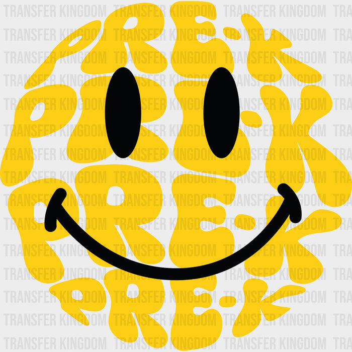 Pre-K Yellow Smiley - Pre-K DTF Transfers