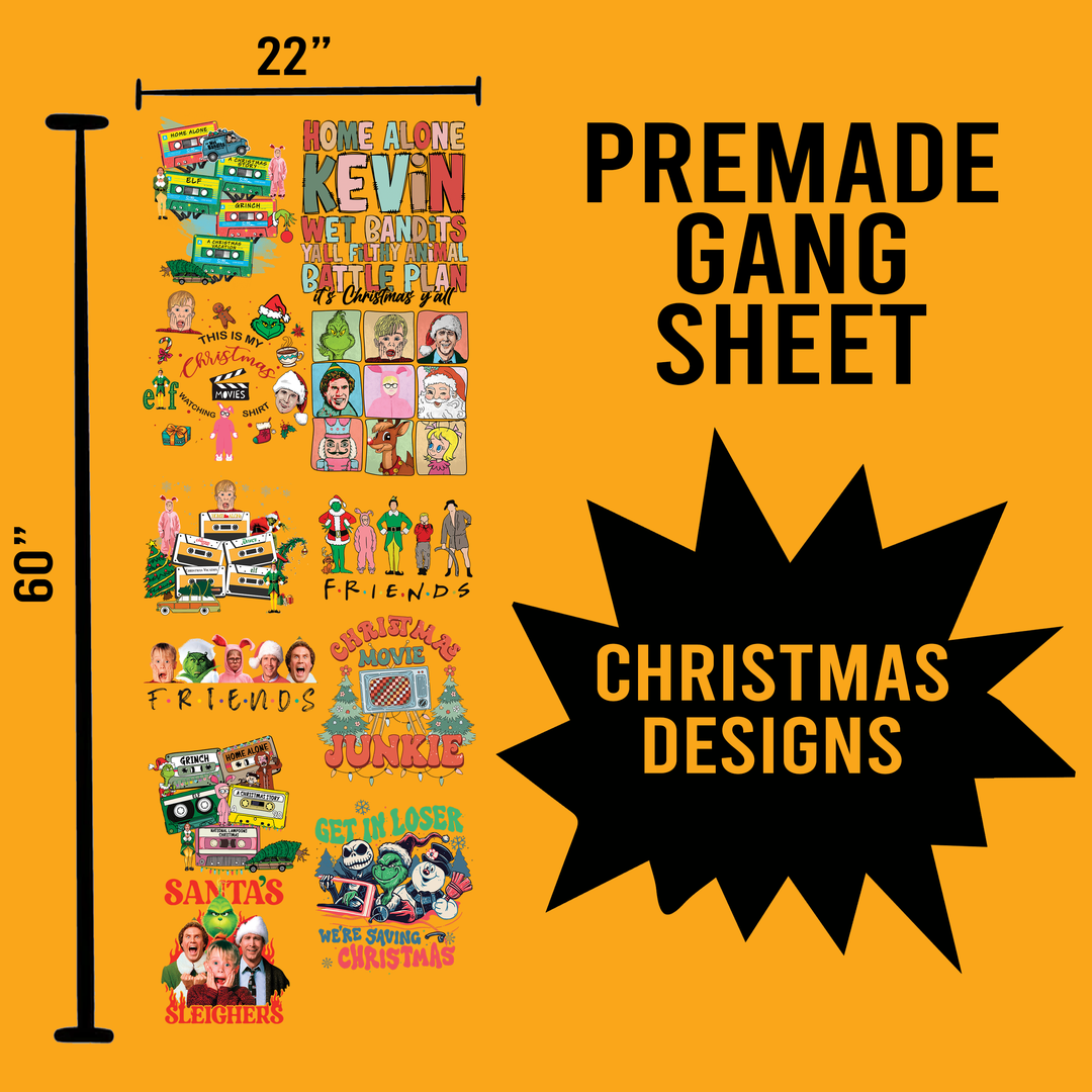 Christmas Premade Gang sheet-22X60