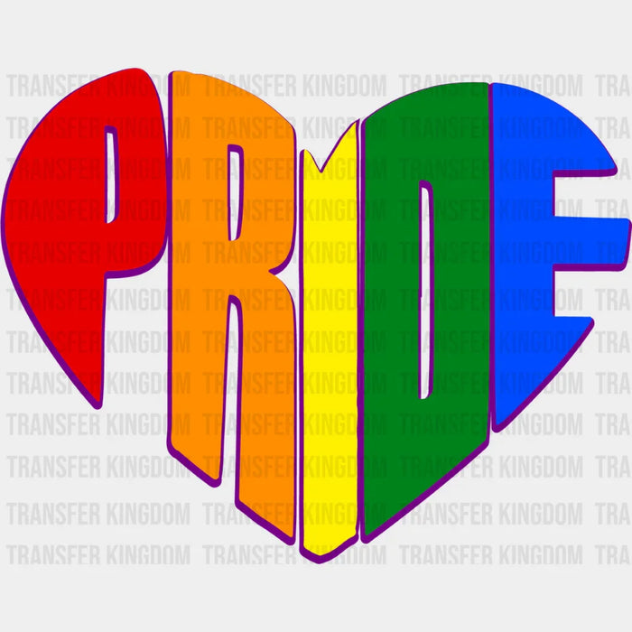 Pride Heart Shape Design - Pride DTF Transfer