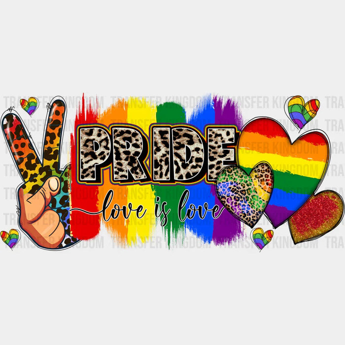Pride Love Is Love Heart - LGBTQ Cup Wrap UV Sticker Permanent UV DTF Decal