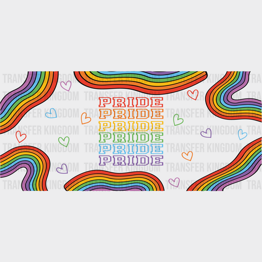 Pride Rainbow - Lgbtq Cup Wrap Uv Sticker Permanent Dtf Decal
