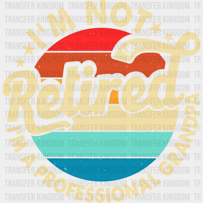 Professional Grandpa Circular Design - Retirement DTF heat transfer