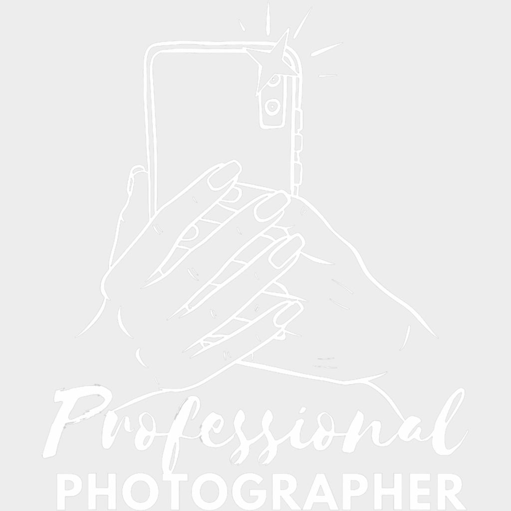 Professional Photographer, Phone Camera B&W - Photography DTF Transfers transfer-kingdom Light Color Design (See Imaging)