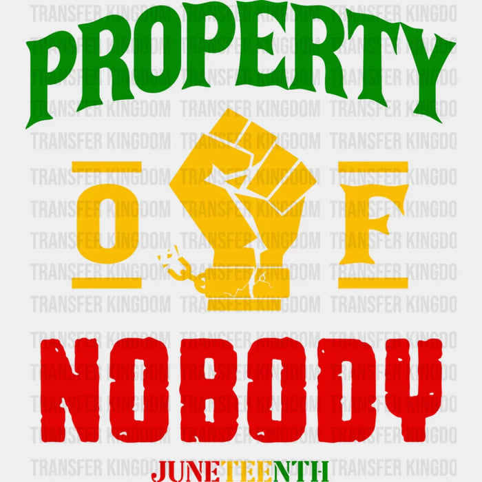 Property Of Nobody Juneteenth - Juneteenth DTF Transfer