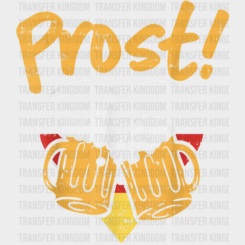 Prost Germany Flag Heart - Oktoberfest DTF Transfers