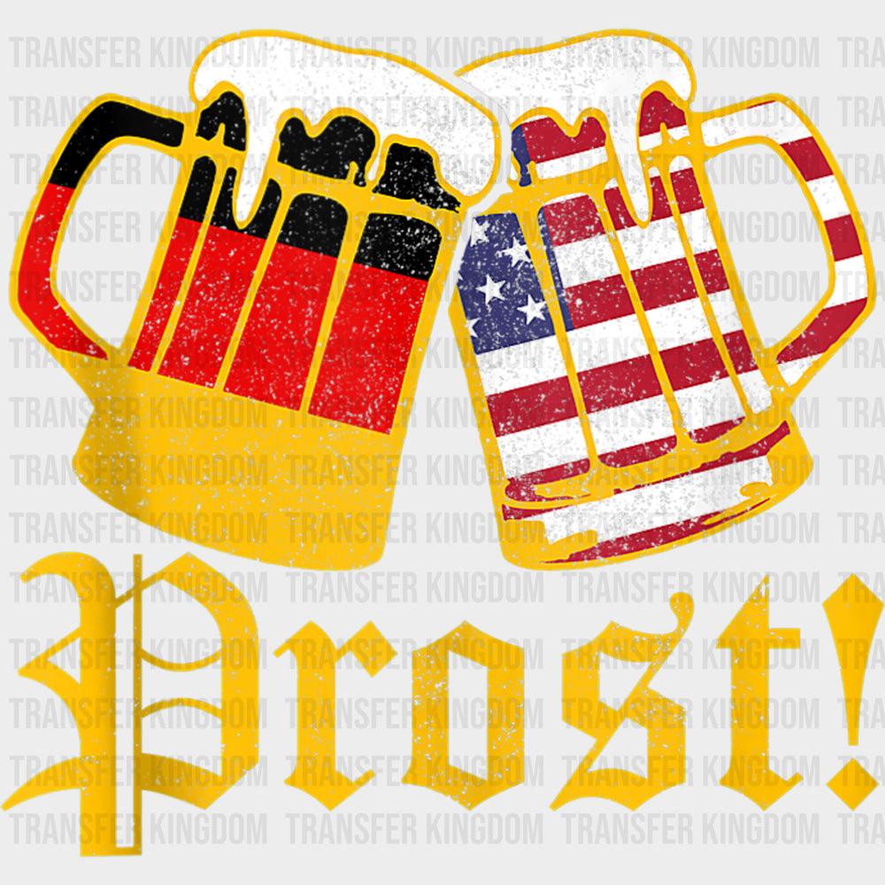 Prost Germany & USA Flag Beers - Oktoberfest DTF Transfers