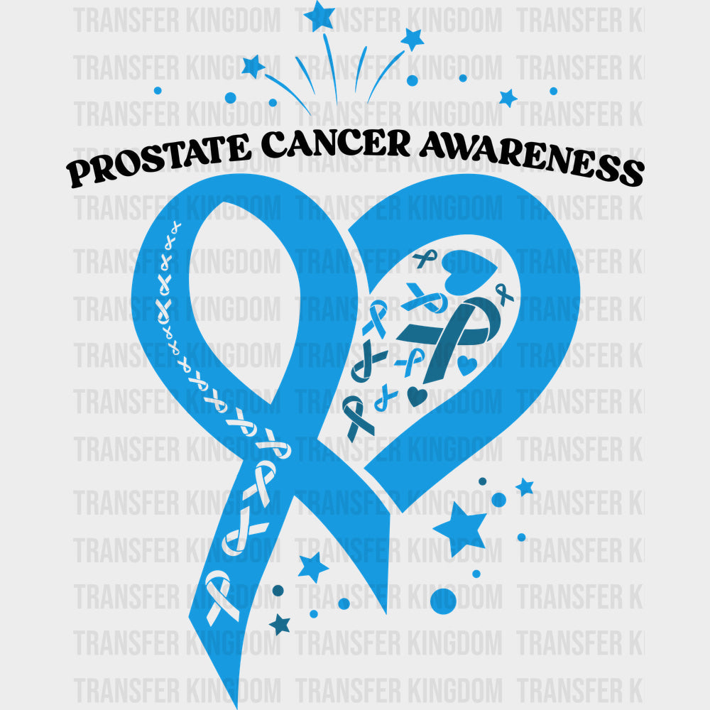 Prostate Cancer Awareness - Prostate Cancer DTF Transfers - Adult Unisex - S & M (10’’) / Dark Color Design (See