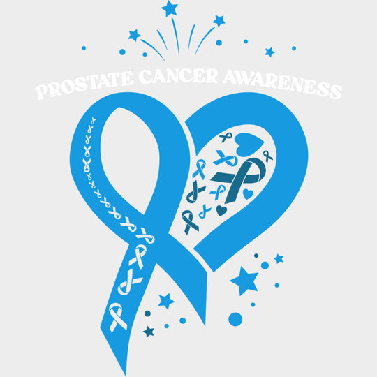Prostate Cancer Awareness - Prostate Cancer DTF Transfers - Adult Unisex - S & M (10’’) / Light Color Design (See