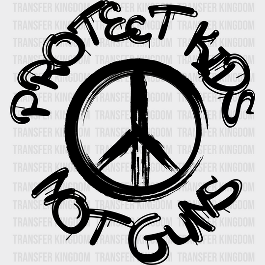 Protect Kids Not Guns Peace Sign Design - Theme Dtf Heat Transfer Unisex S & M (10’) / Dark Color