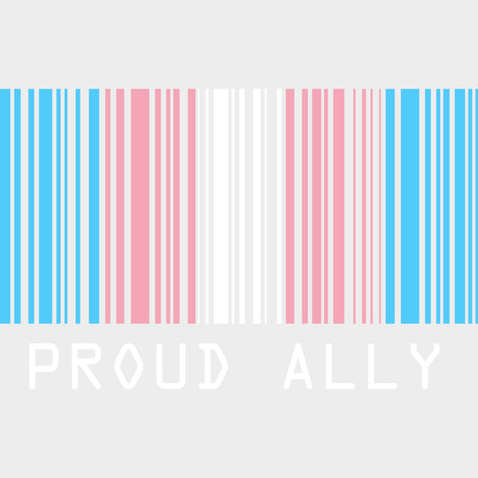 Proud Ally, Barcode - Transgender DTF Transfers transfer-kingdom Light Color Design (See Imaging)