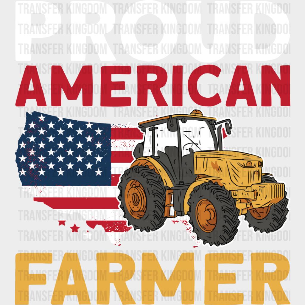 Proud American Farmer Tractor Design - Dtf Transfer