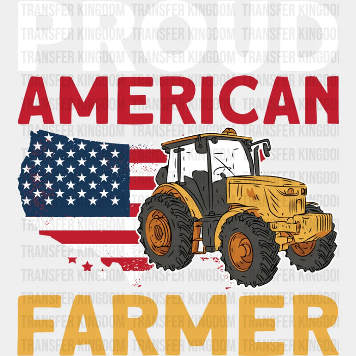 Proud American Farmer Tractor Design - Farmer DTF Transfer