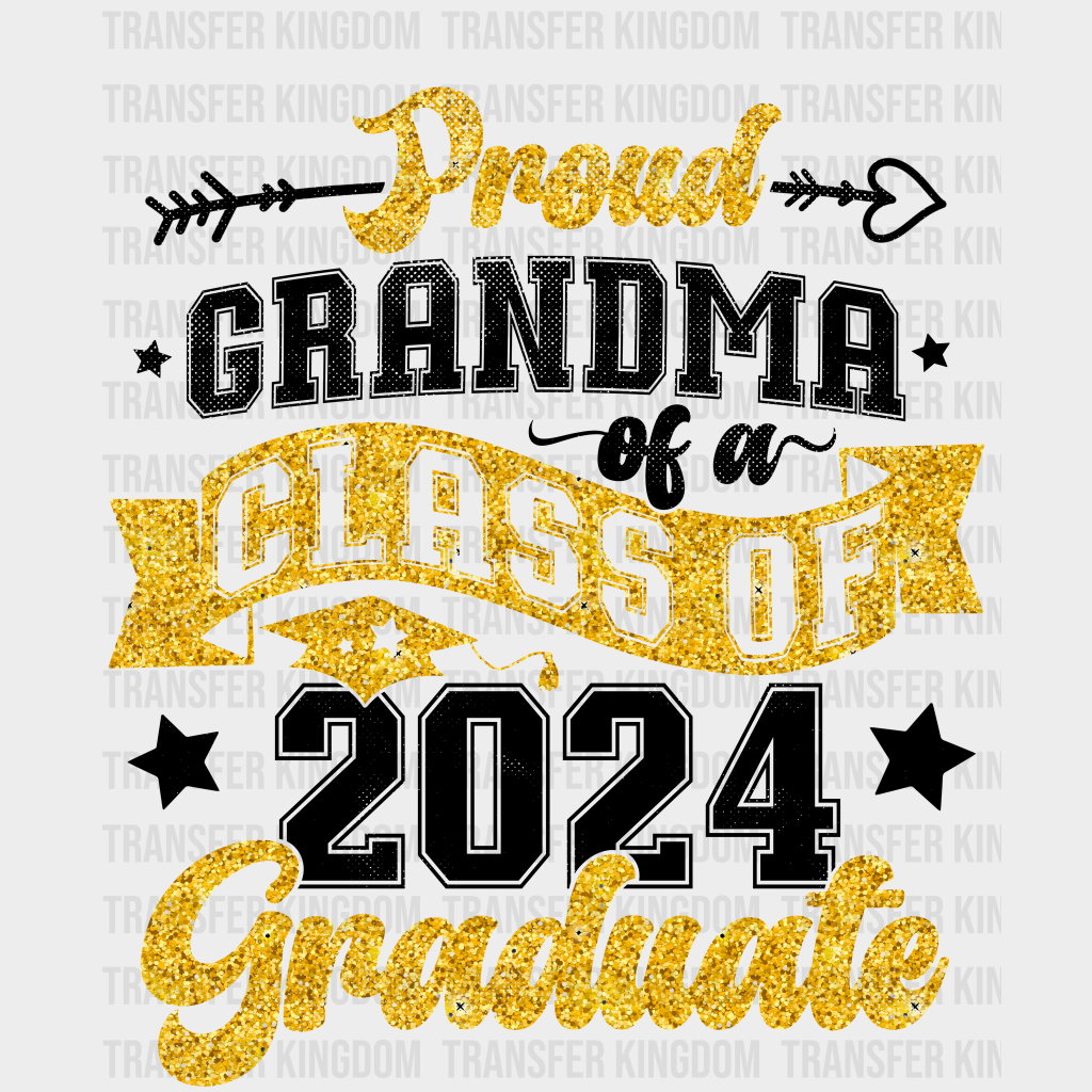 Proud Grandma Of A Class 2024 Graduate Design - Dtf Heat Transfer Unisex S & M (10’) / Dark Color