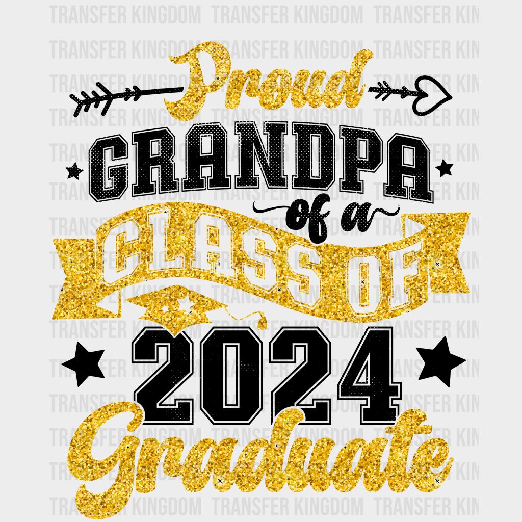 Proud Grandpa Of A Class 2024 Graduate Design - Dtf Heat Transfer Unisex S & M (10’) / Dark Color