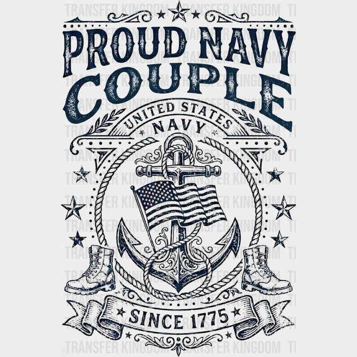Proud Navy Couple - Navy DTF Transfers