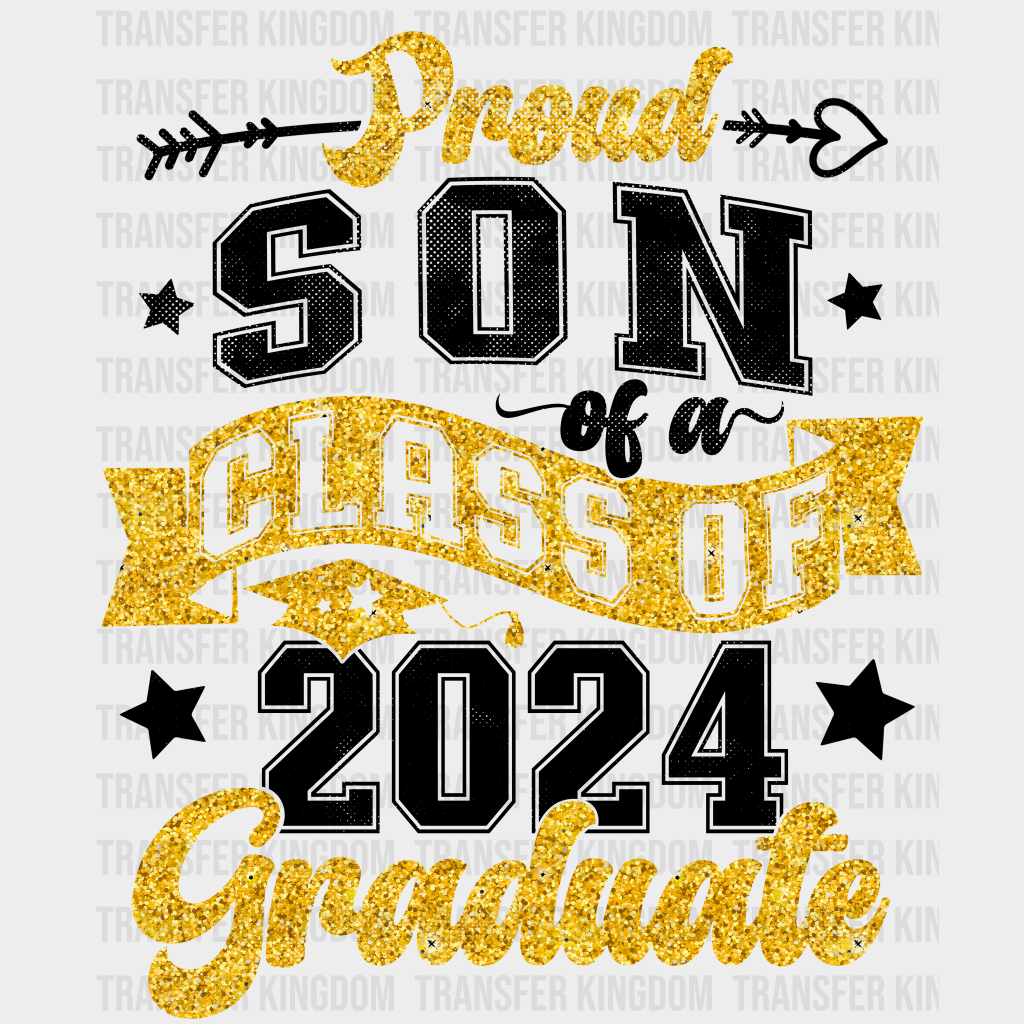 Proud Son Of A Class 2024 Graduate Design - Dtf Heat Transfer Unisex S & M (10’) / Dark Color See