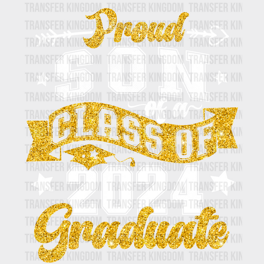 Proud Son Of A Class 2024 Graduate Design - Dtf Heat Transfer Unisex S & M (10’) / Light Color