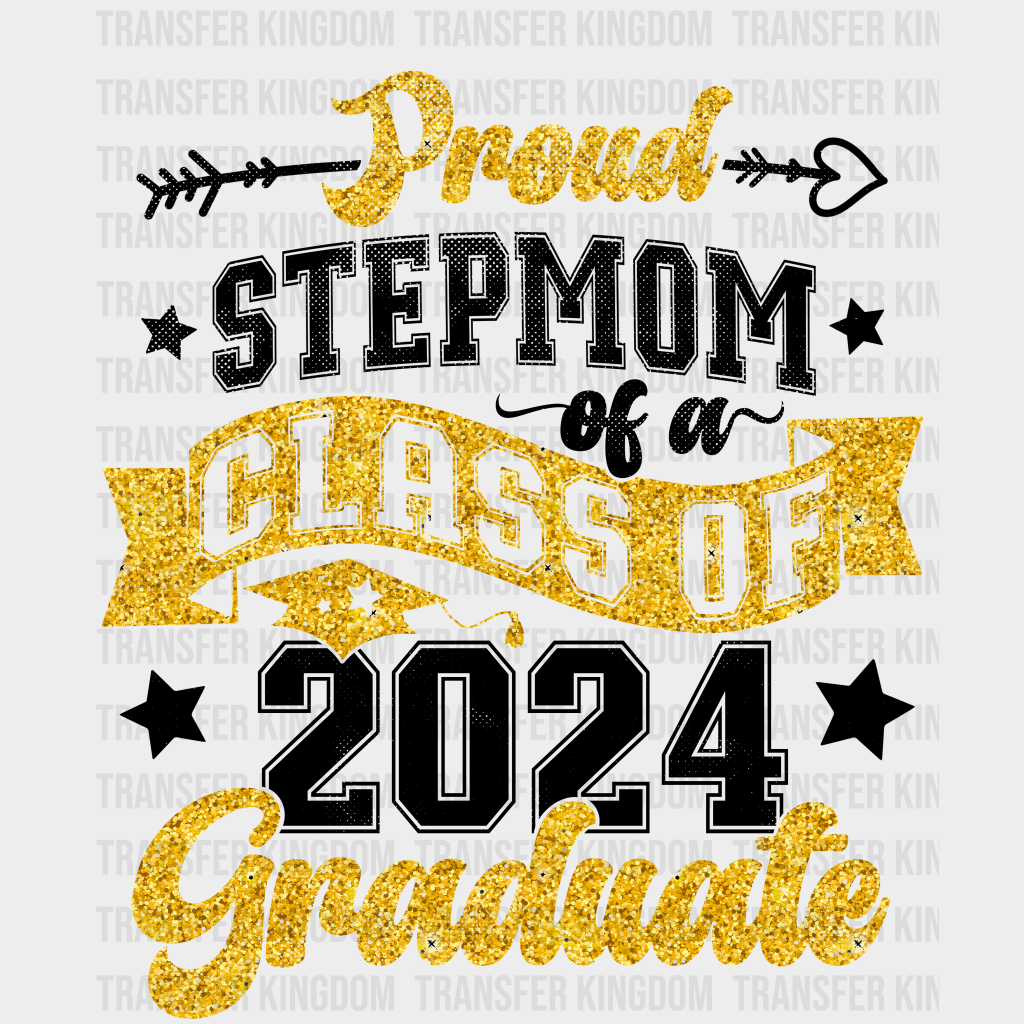 Proud Stepmom Of A Class 2024 Graduate Design - Dtf Heat Transfer Unisex S & M (10’) / Dark Color