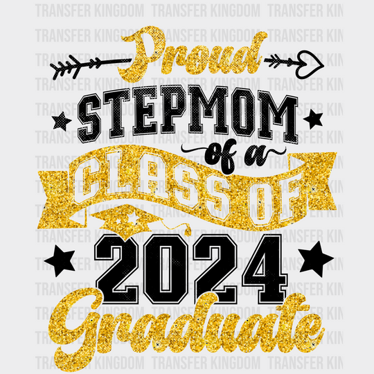 Proud Stepmom Of A Class 2024 Graduate Design - Dtf Heat Transfer Unisex S & M (10’) / Dark Color