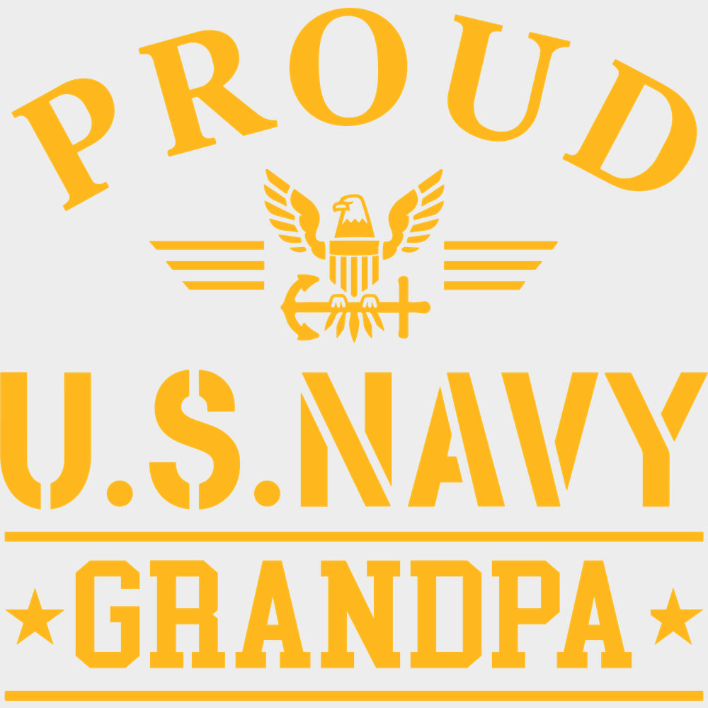 Proud To Be A Navy Grandpa - Navy DTF Transfers - Adult Unisex - S & M (10’’) / Light Color Design (See Imaging)