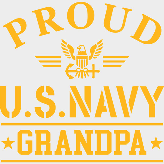 Proud To Be A Navy Grandpa - Navy DTF Transfers - Adult Unisex - S & M (10’’) / Light Color Design (See Imaging)