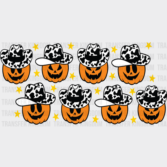 Pumpkin Cowboys - Halloween Cup Wrap Uv Sticker Permanent Dtf Decal