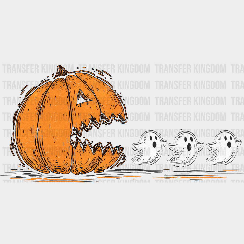 Pumpkin Eating Ghosts Halloween DTF Transfer