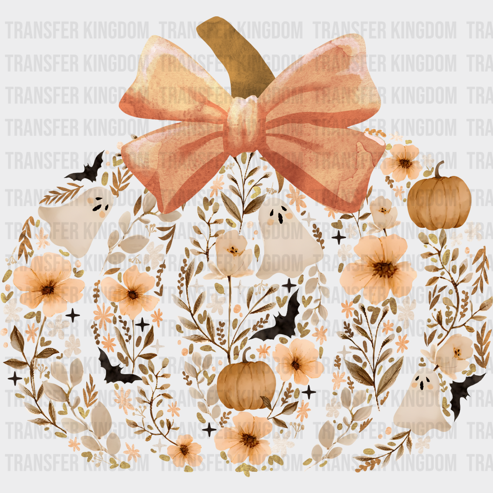 Pumpkin Flowers Halloween DTF Transfer