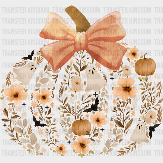 Pumpkin Flowers Halloween DTF Transfer