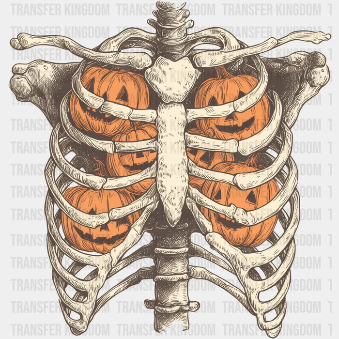 Pumpkin Ribcage - Halloween DTF Transfer