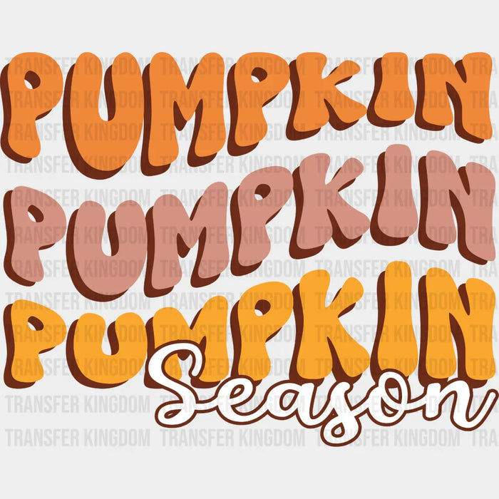Pumpkin Season Orange Design - Fall DTF Transfer